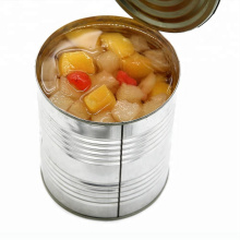 Canned fruit cocktail/mixed fruits in light syrup or in heavy syrup in tins canned fruit china origin OEM brand for decoration